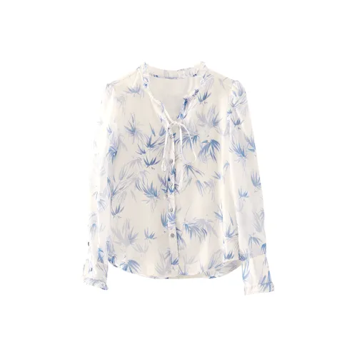 YALIDA Shirts Women's Blue B0