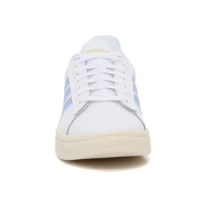 Adidas GRAND COURT ALPHA Anti Slip Wear Resistant Low Top Skateboard Shoes Women's White-2
