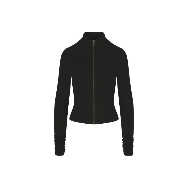 SKIMS SS25 SKIMS CLOUD Collection ZIP UP TOP Jackets & Coats Women's ONYX/Onyx-0