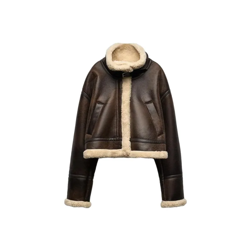 ZARA Jackets Women's Brown-0