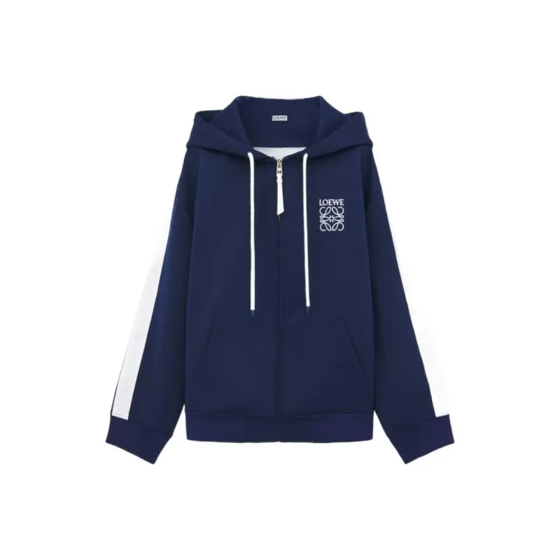 LOEWE Hooded Tracksuit Jacket 'Marine'-0