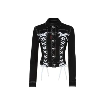 DSQUARED 2 Denim Bondage Baby Jackets Coats Women's Black