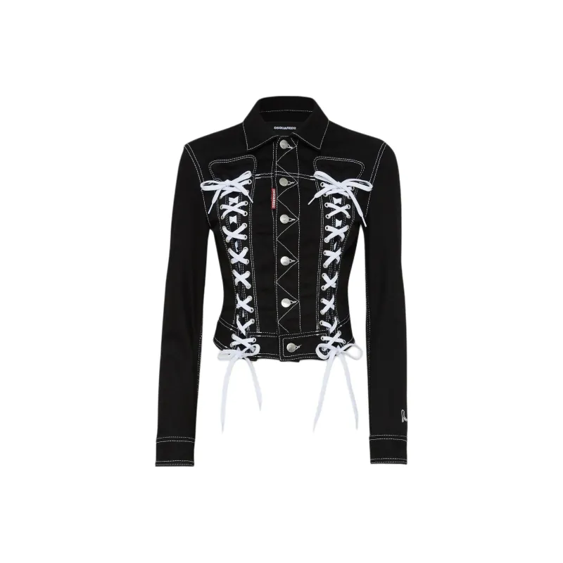 DSQUARED 2 Denim Bondage Baby Jackets Coats Women's Black-0