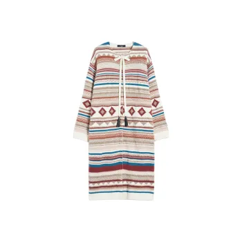 WEEKEND MaxMara Stripe Detailed Open Front Cardigan