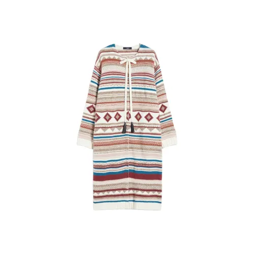 WEEKEND MaxMara Stripe Detailed Open Front Cardigan