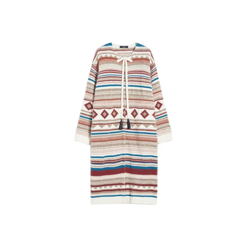 WEEKEND MaxMara Stripe Detailed Open Front Cardigan-0