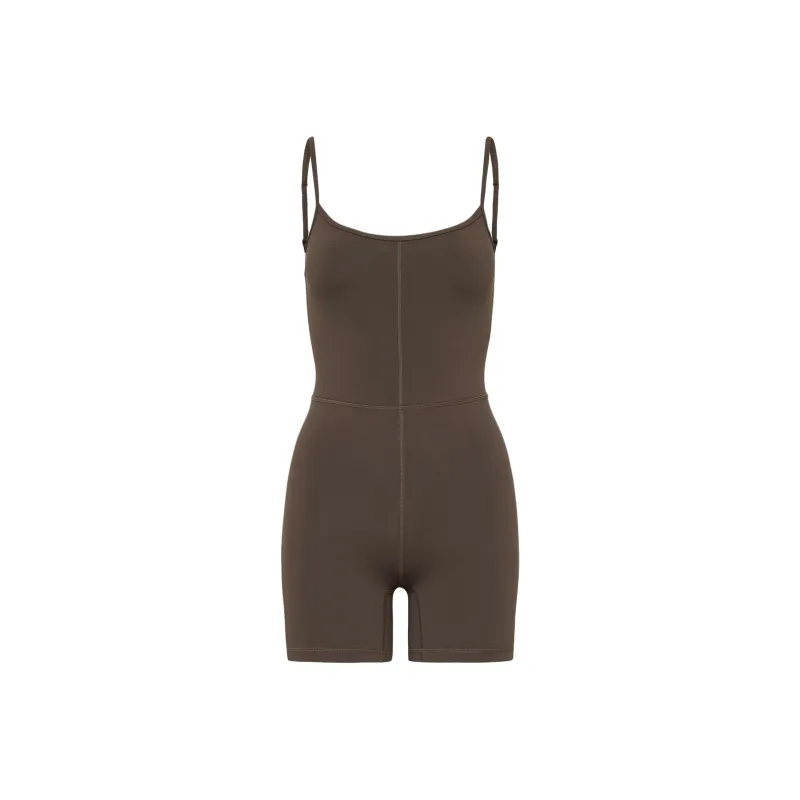 ARITZIA Golden LIFE Divinity 5' Romper Bodysuits Women's Rich Mocha Brown-0