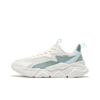 361° Abrasion Resistant, Breathable, Lightweight Low Top Casual Shoes Women's Feather White With Light Smoke Green