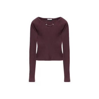 Alexander McQueen Chain detail Ribbed Top