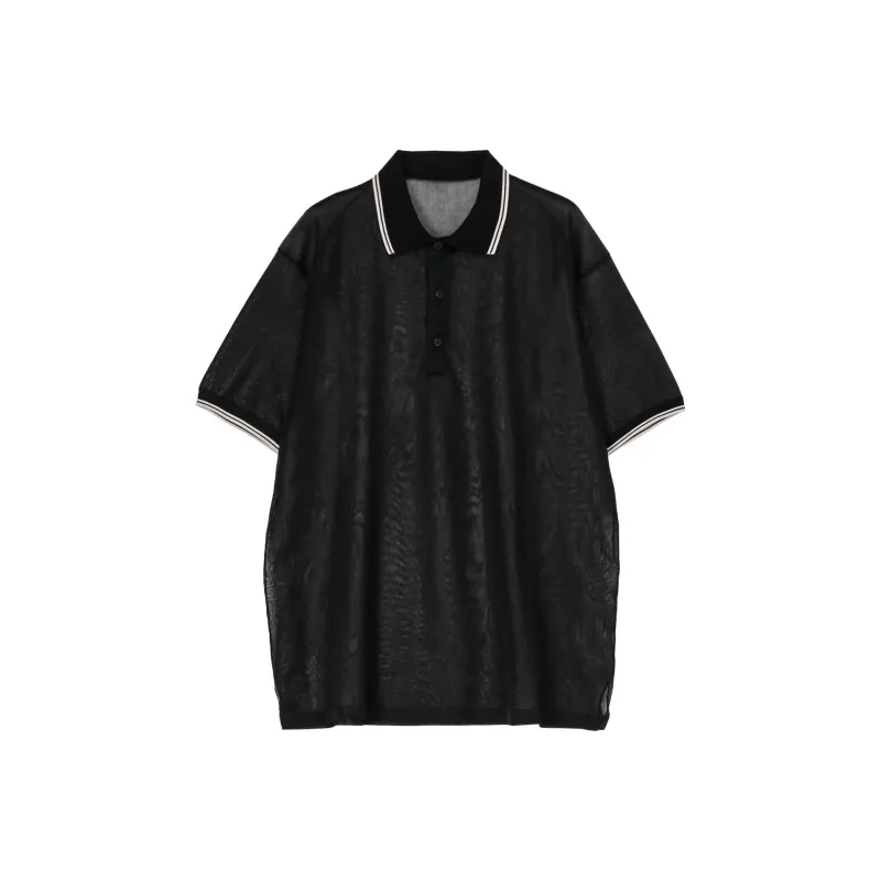 Yohji Yamamoto Polo Shirt Women's Black-0