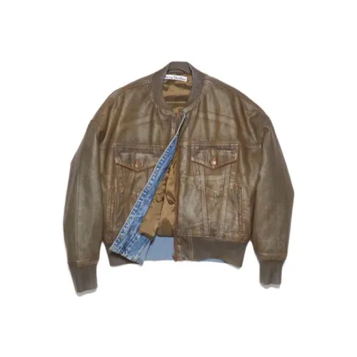 Acne Studios Dyed Denim Bomber Jacket Blue/Beige