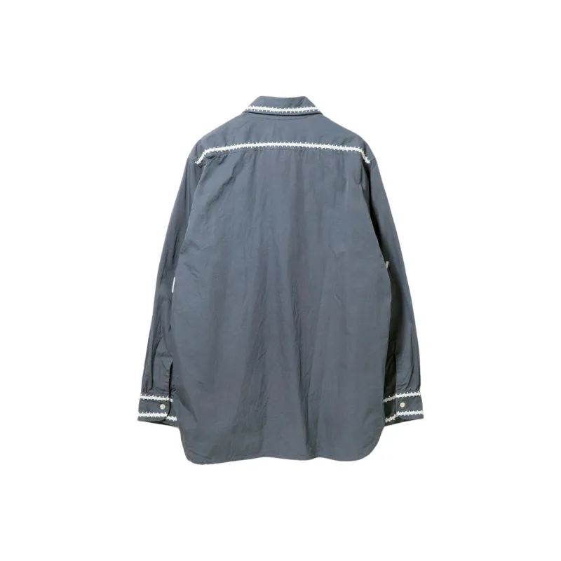 Needles Nomarhythm Textile Collaboration Shirts Unisex Blue Gray-1