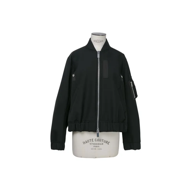 Sacai Suiting Bonding Blouson 'Black'-0