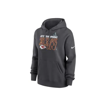 Nike Kansas City Chiefs 2023 AFC Champions Trophy Sweatshirt Women's Anthracite