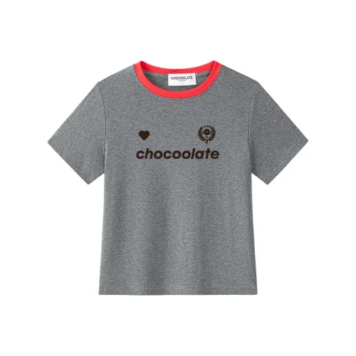 CHOCOOLATE 그레이 여성 티셔츠