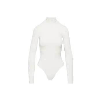 ARITZIA Contour Turtleneck Lonasleeve Bodysuit Bodysuits Women's Light Birch/Light Birch