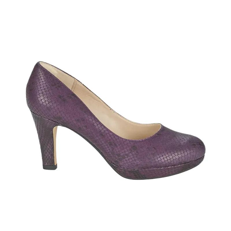 Clarks CRISPKENDRA Slim Heel High Heels Women's Purple-1