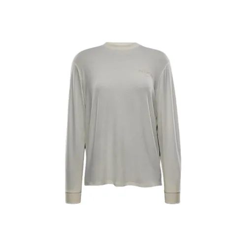 Nike Dri Fit One FW24 Drop Shoulder Sleeve T Shirt Women's Light Ivory White