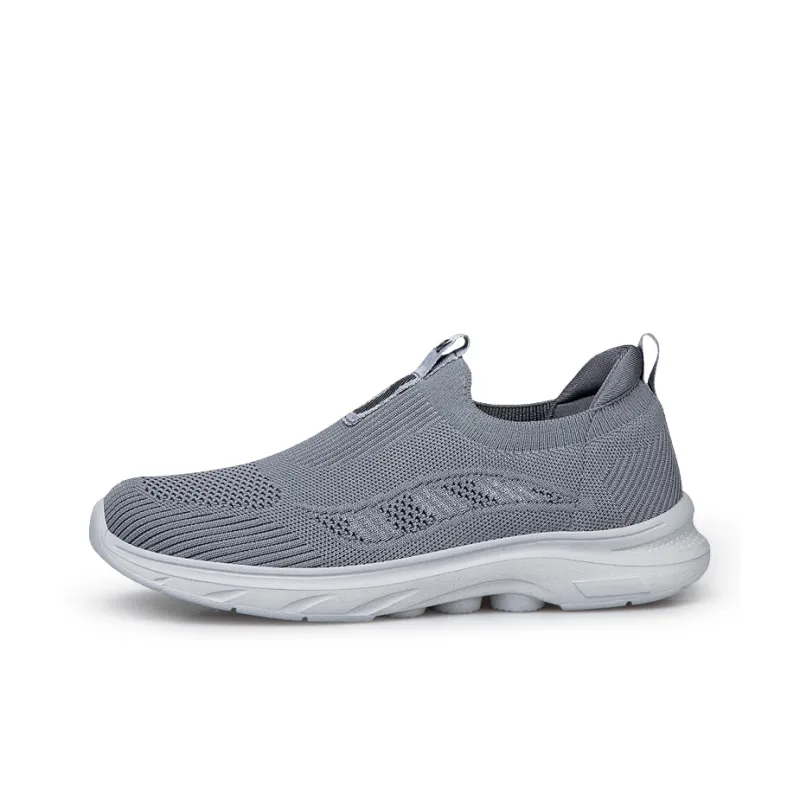 Kuding Elderly Shoes Soft Sole Comfortable Slip on Breathable And Lightweight Low Top Casual Shoes Unisex-18