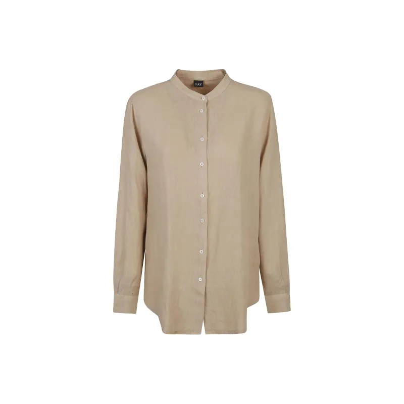 FAY Long Sleeved Button Up Shirt-0