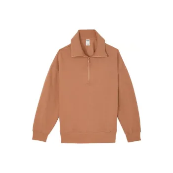 Victoria's Secret PINK Ivy Fleece Half Zip Sweatshirt/Toffee Sweatshirt Women's Toffee