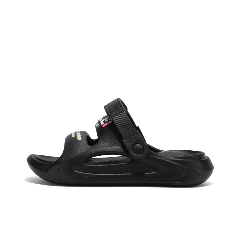 Ncmt Beach Sandals Unisex White/Black/Dark Coffee-5