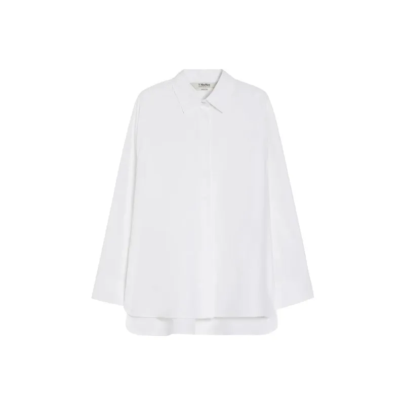 'S MAX MARA Conero Buttoned Long Sleeved Oxford Shirt-0