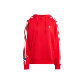 Adidas Originals Graphics Floral Hoodie Sweatshirt Women's Red