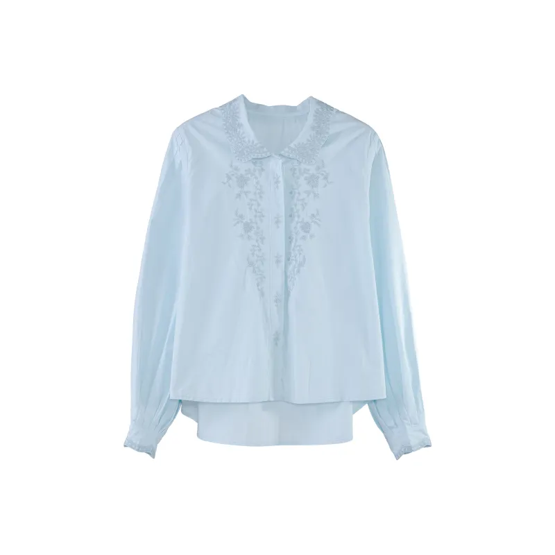 Fstudio Korean Style Design Shirt Women's Blue-0