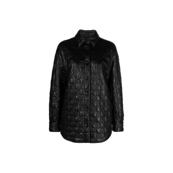 MSGM Diamond Press Stud Fastened Quilted Jacket