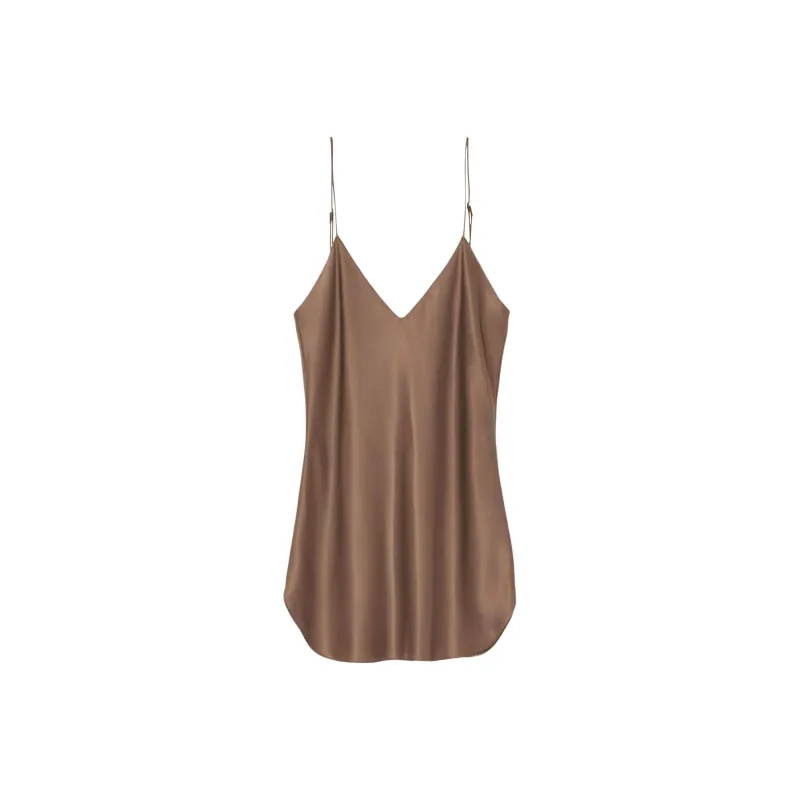 NILI LOTAN V neck Silk Slip Top-0