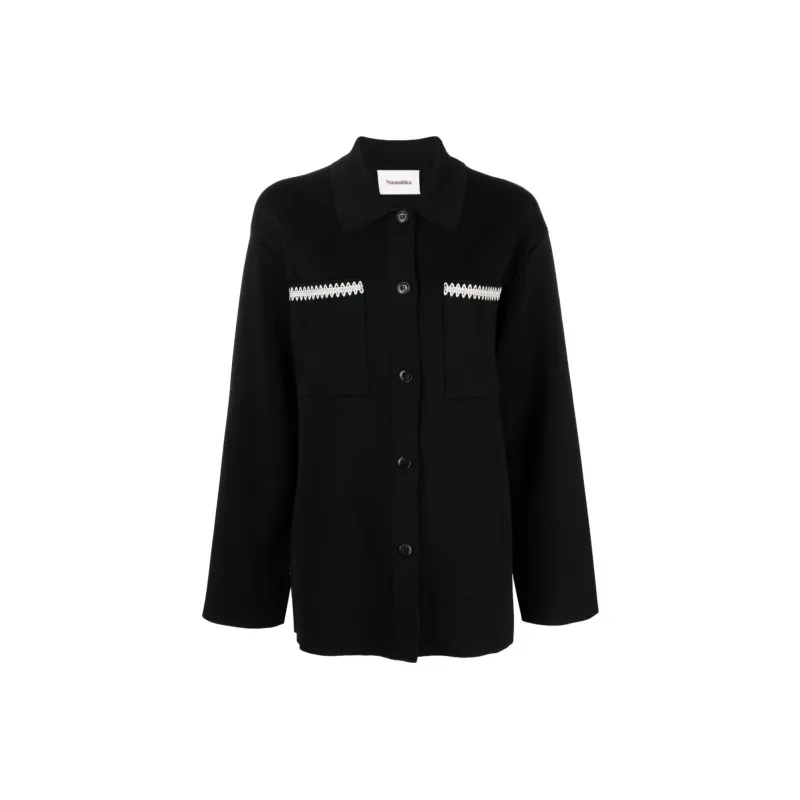NANUSHKA Silvia Crochet trim Shirt-0