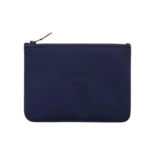 hermes travel Neobain Polyamide With Spandex Clutch Small Size Unisex Marine Blue