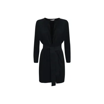 MaxMara Pinstriped Belted Jacket