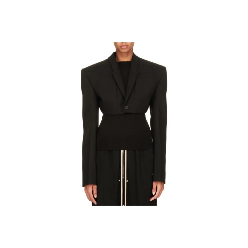 RICK OWENS Micro Tatlin Cropped Blazer-0
