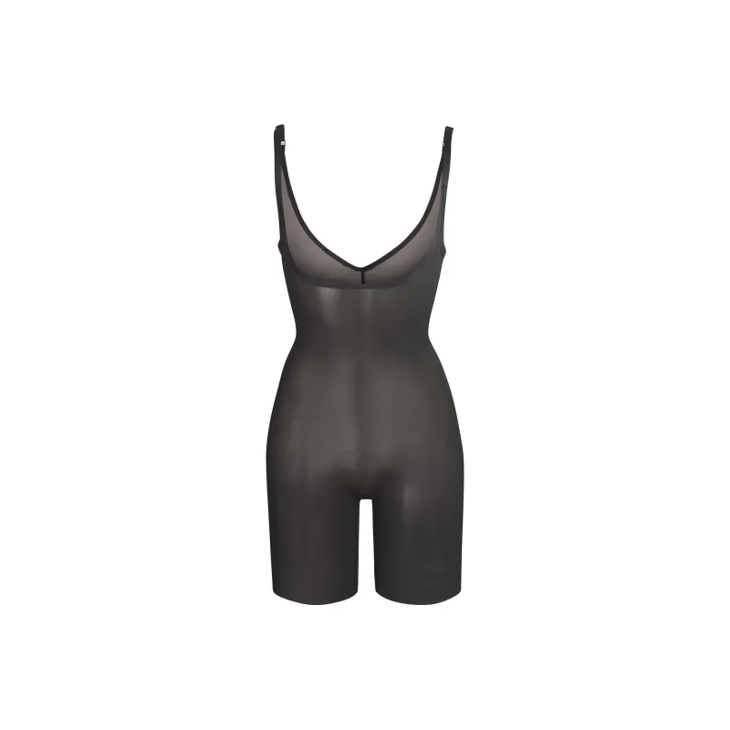 SKIMS SHEER SCULPT OPEN BUST BODYSUIT Bodysuits Women's ONYX/Onyx-0