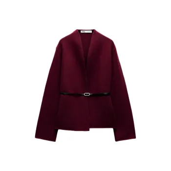 ZARA Jackets Coats Women's Dark Red