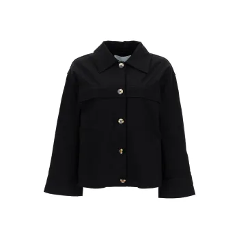 GANNI Herringbone Buttoned Jacket