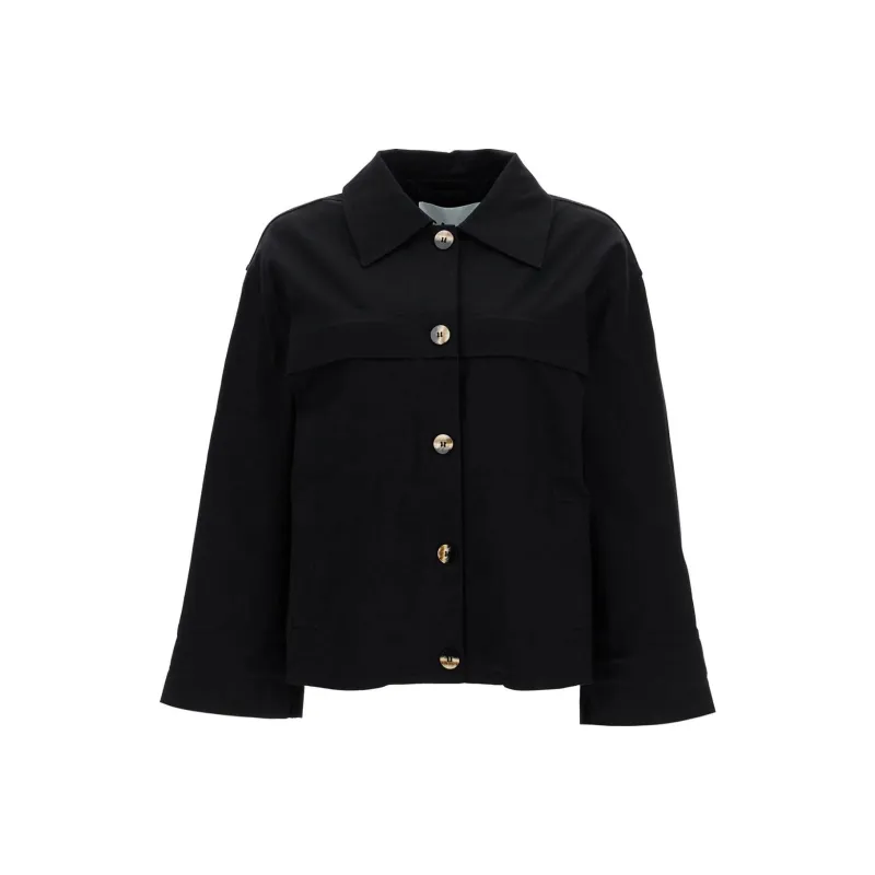 GANNI Herringbone Buttoned Jacket-0