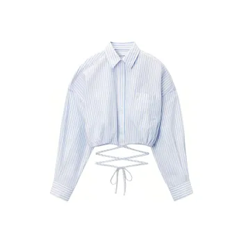 Alexander Wang Striped Cropped Shirt