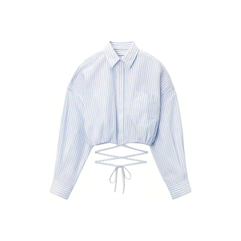 Alexander Wang Striped Cropped Shirt-0