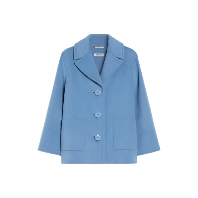 'S MAX MARA Windsor Button Up Straight Hem Coat-0