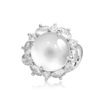 FUNNXI Natural Chalcedony Rings Women's