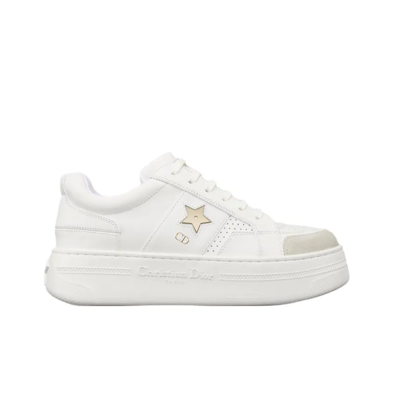 DIOR Star Low Top Skateboard Shoes Women's White-1