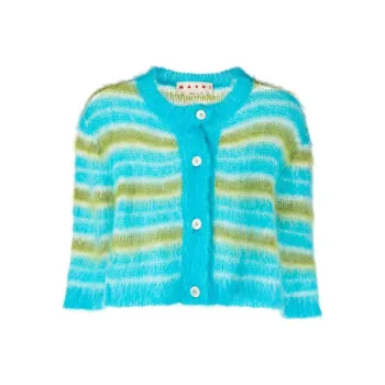 MARNI Striped Button Down Cardigan
