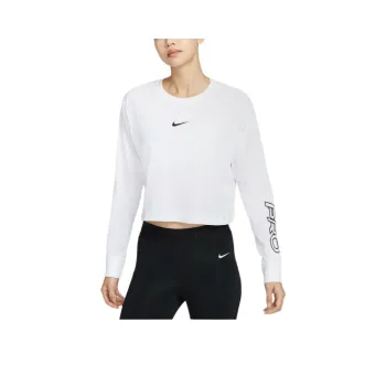 Nike ProDri Fit FW24 Drop Shoulder Sleeve T Shirt Women's White