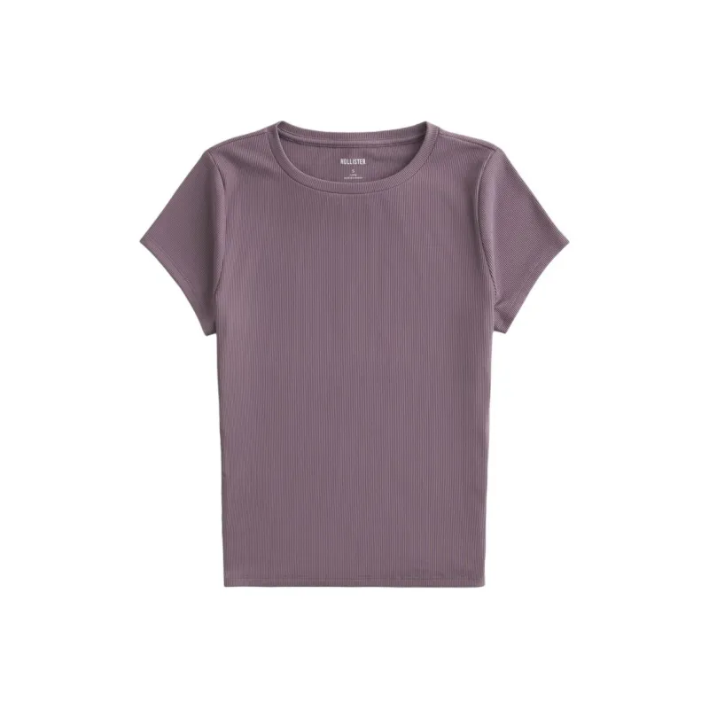 Hollister T-Shirt Women's Dark Purple Red-0