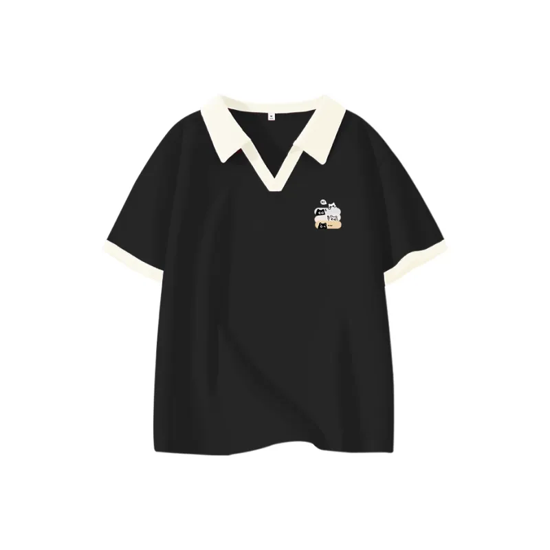 Cotton Polo Shirts Women's-9