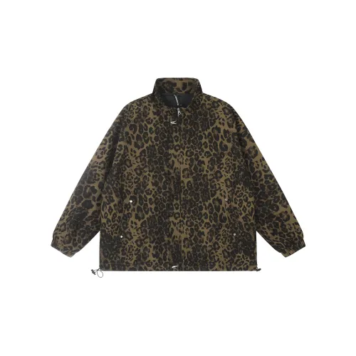 JUFU Jackets Women's Leopard Print