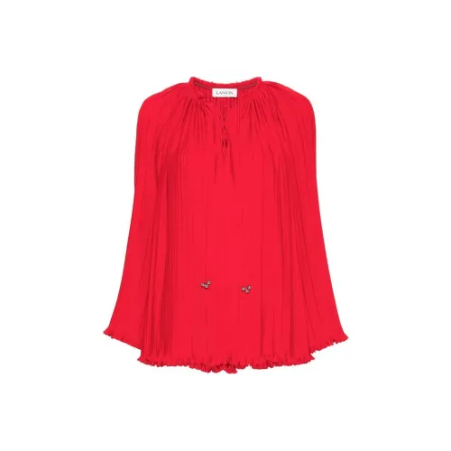 Lanvin Gathered Plissé Blouse
